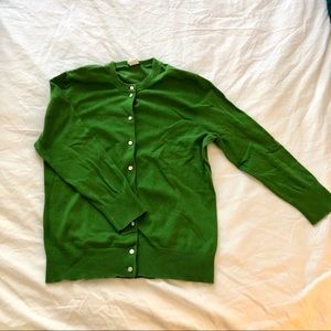 J.Crew green cardigan Medium, EUC